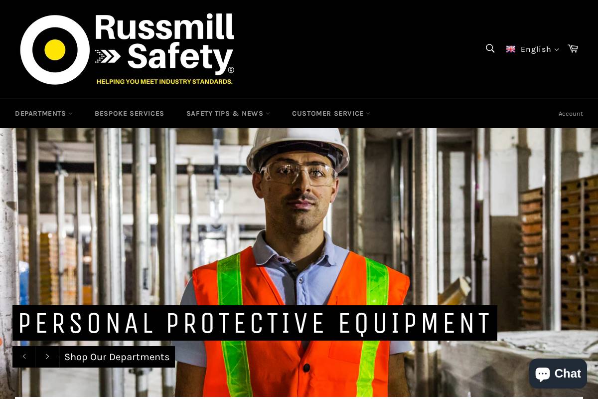 russmillsafety.com homepage screenshot