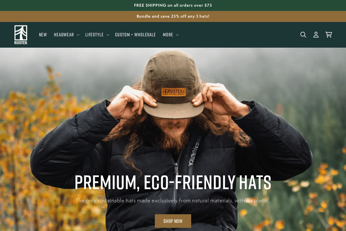 Rustek homepage screenshot