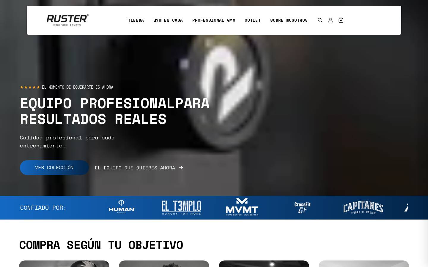 Rusterfitness homepage screenshot
