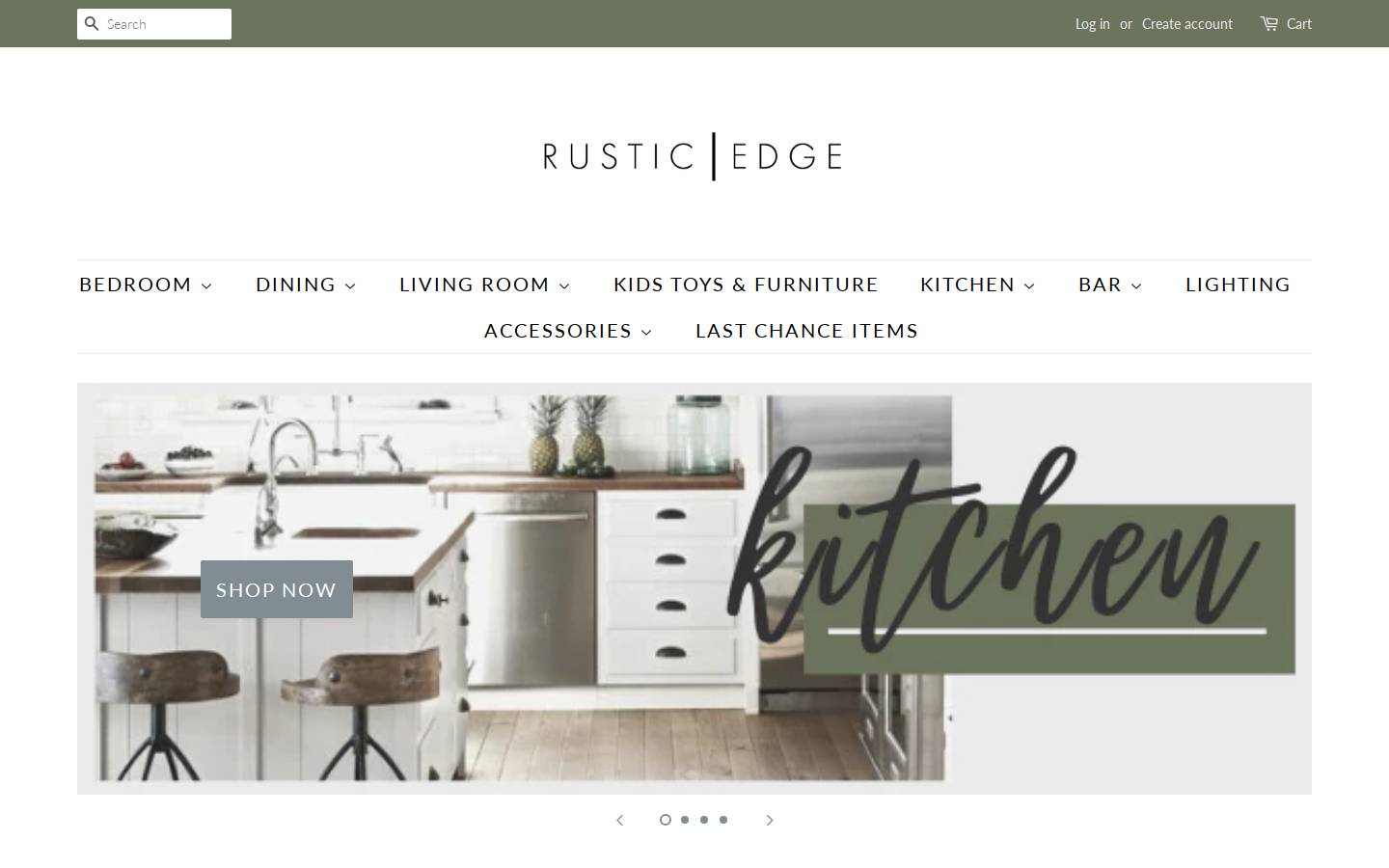 rustic-edge.com homepage screenshot