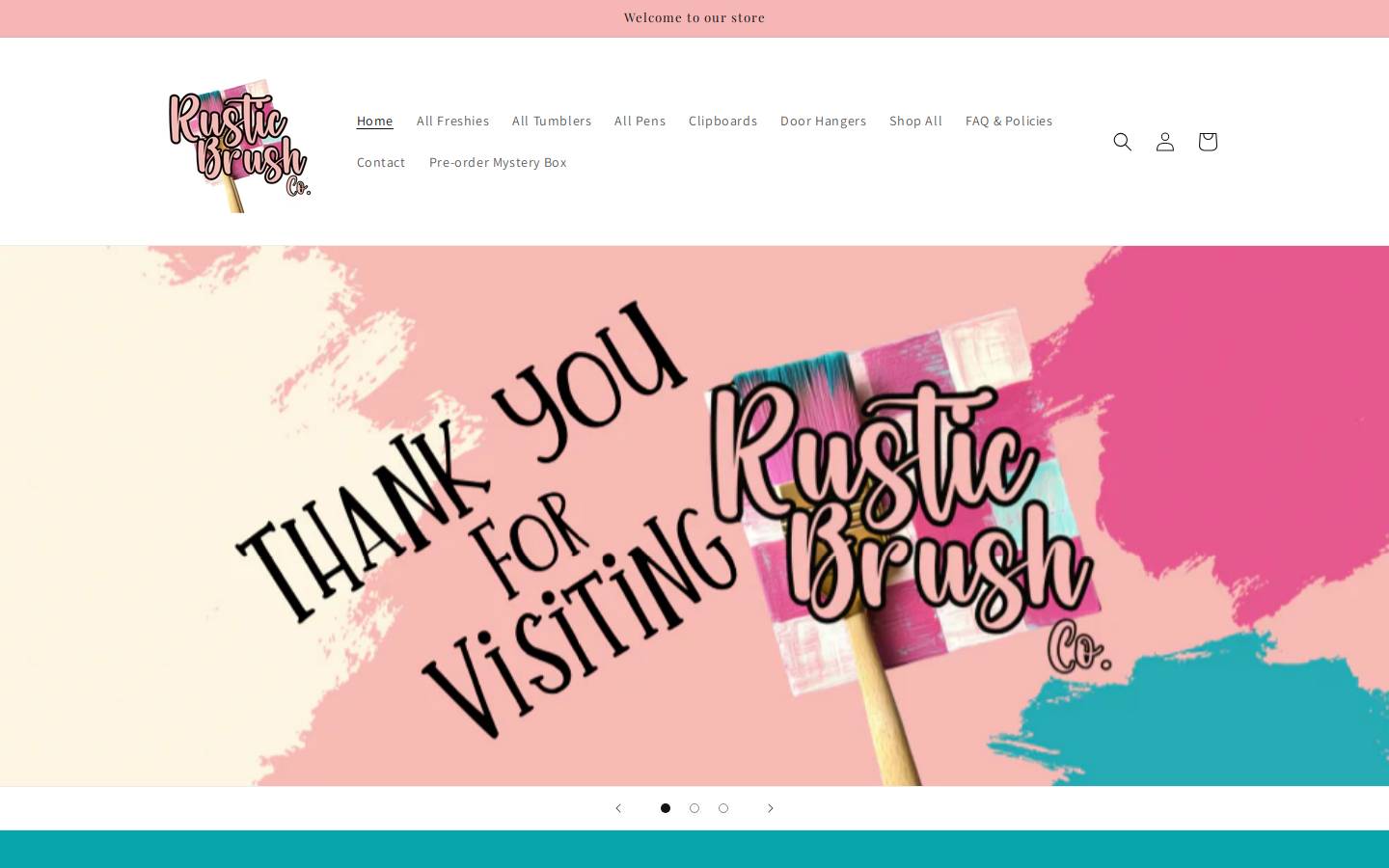 rusticbrushco.com homepage screenshot