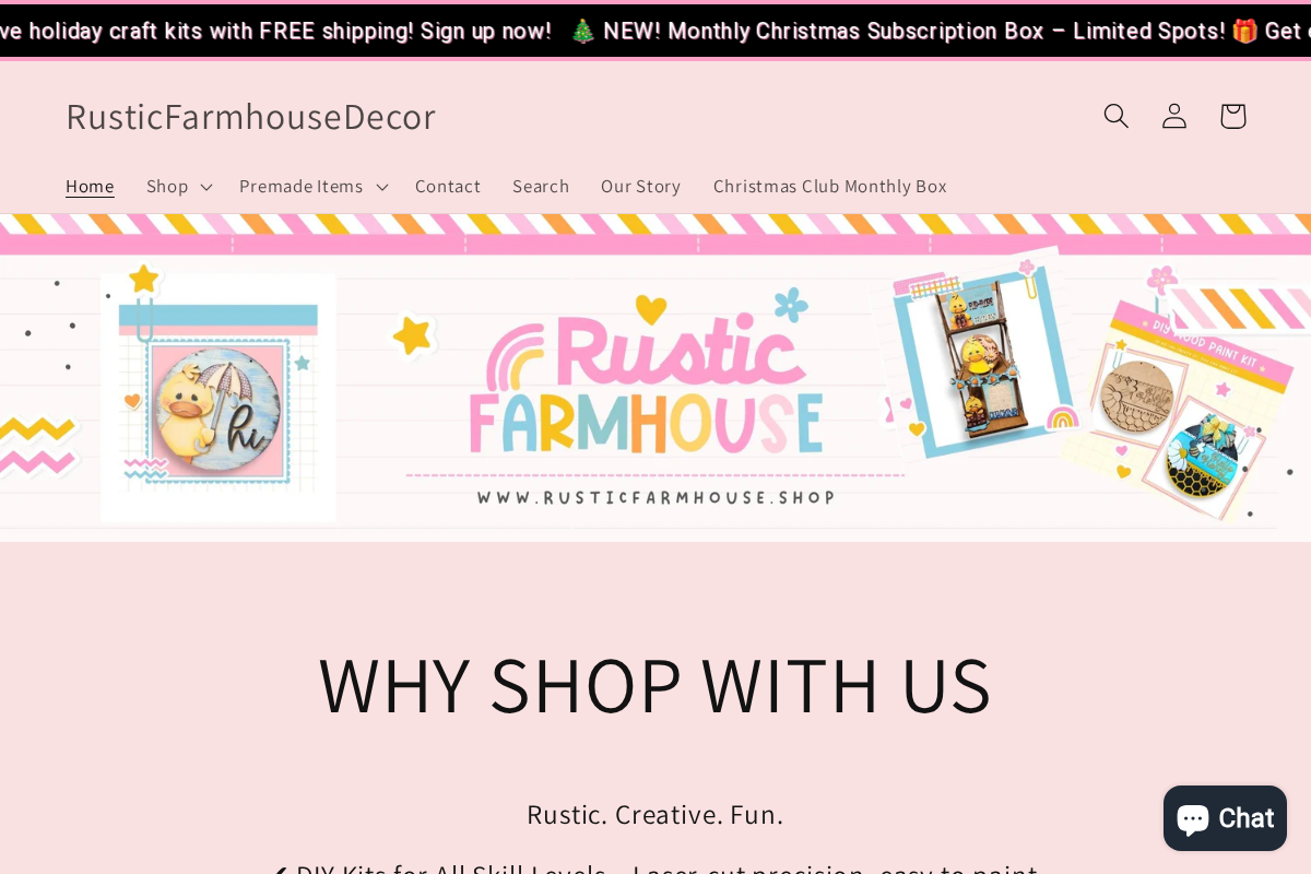 RusticFarmhouseDecor homepage screenshot