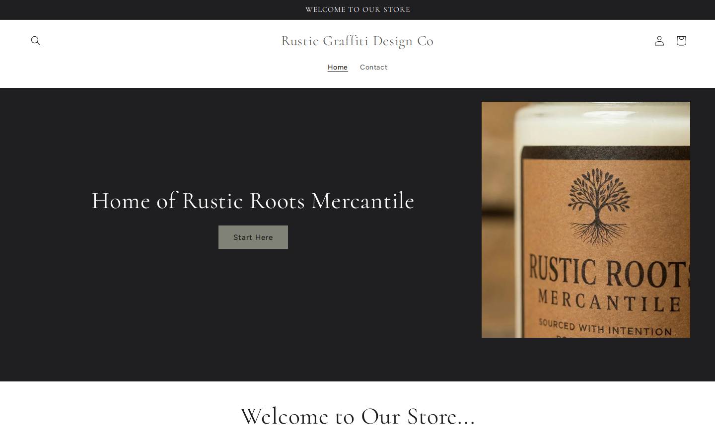rusticgraffitidesignco.com homepage screenshot