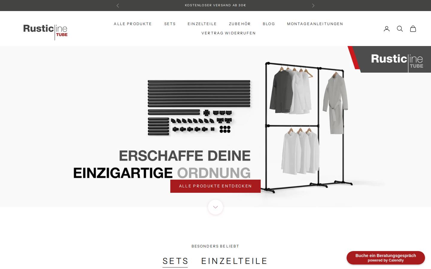 rusticline.de homepage screenshot