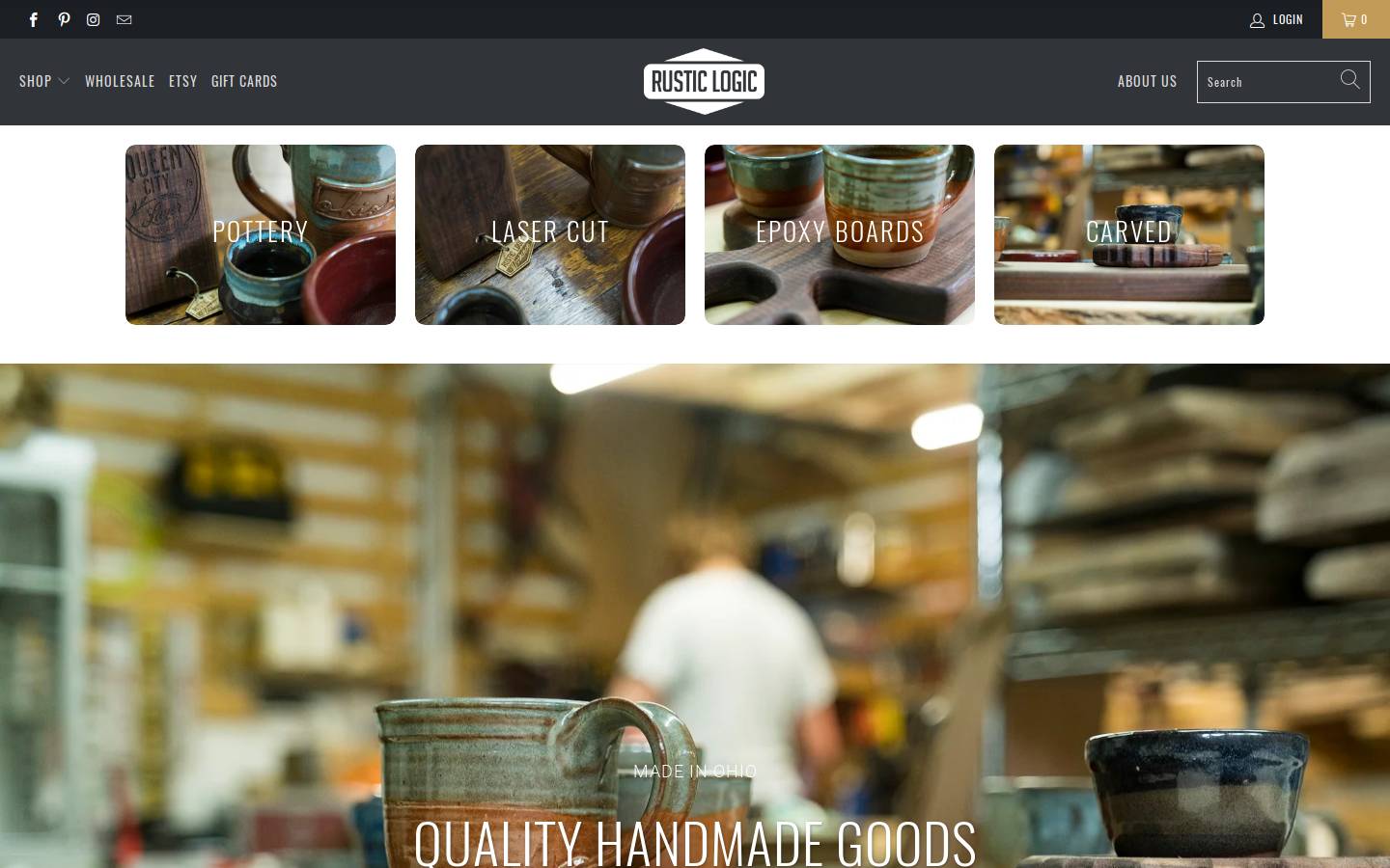 rusticlogic.com homepage screenshot