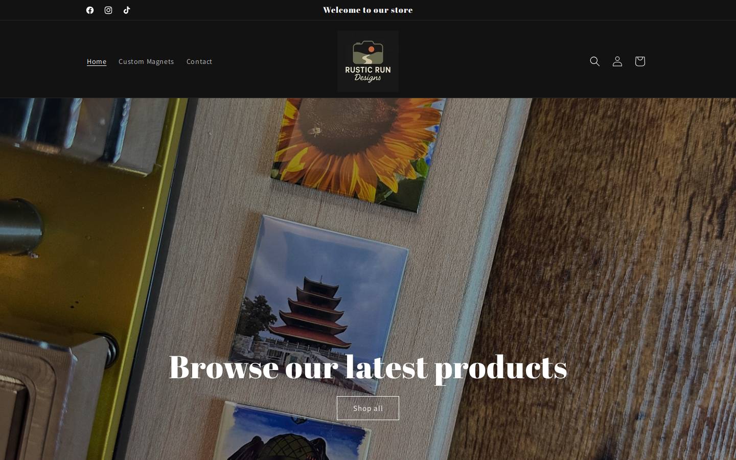 rusticrunsdesigns.com homepage screenshot