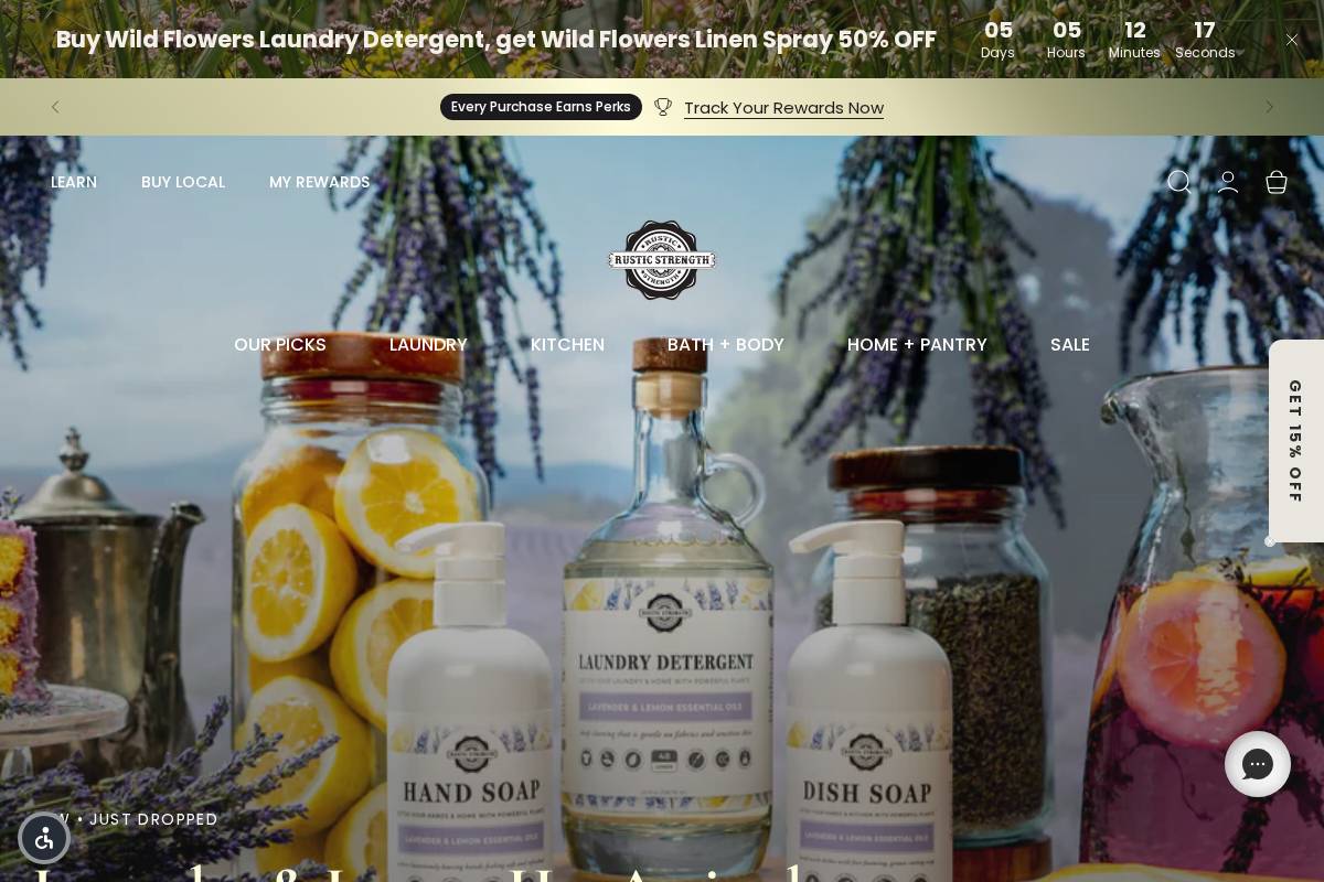 rusticstrength.com homepage screenshot