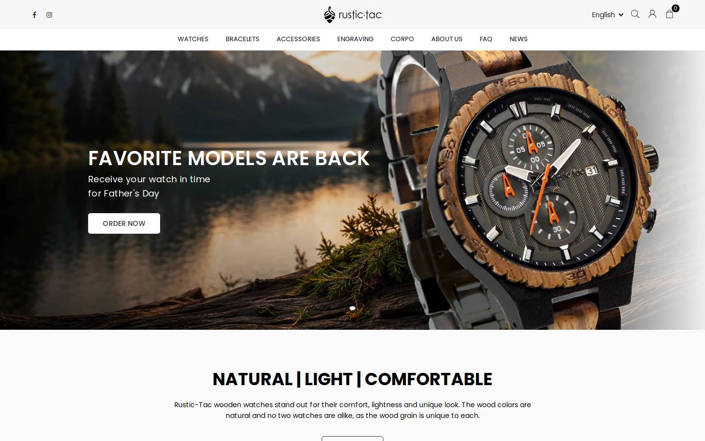 rustictac.com homepage screenshot