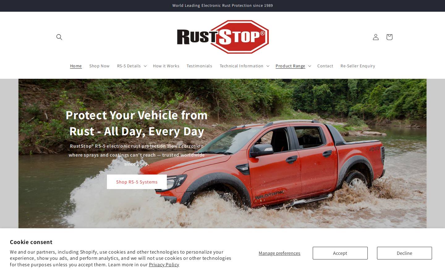 ruststop.net homepage screenshot