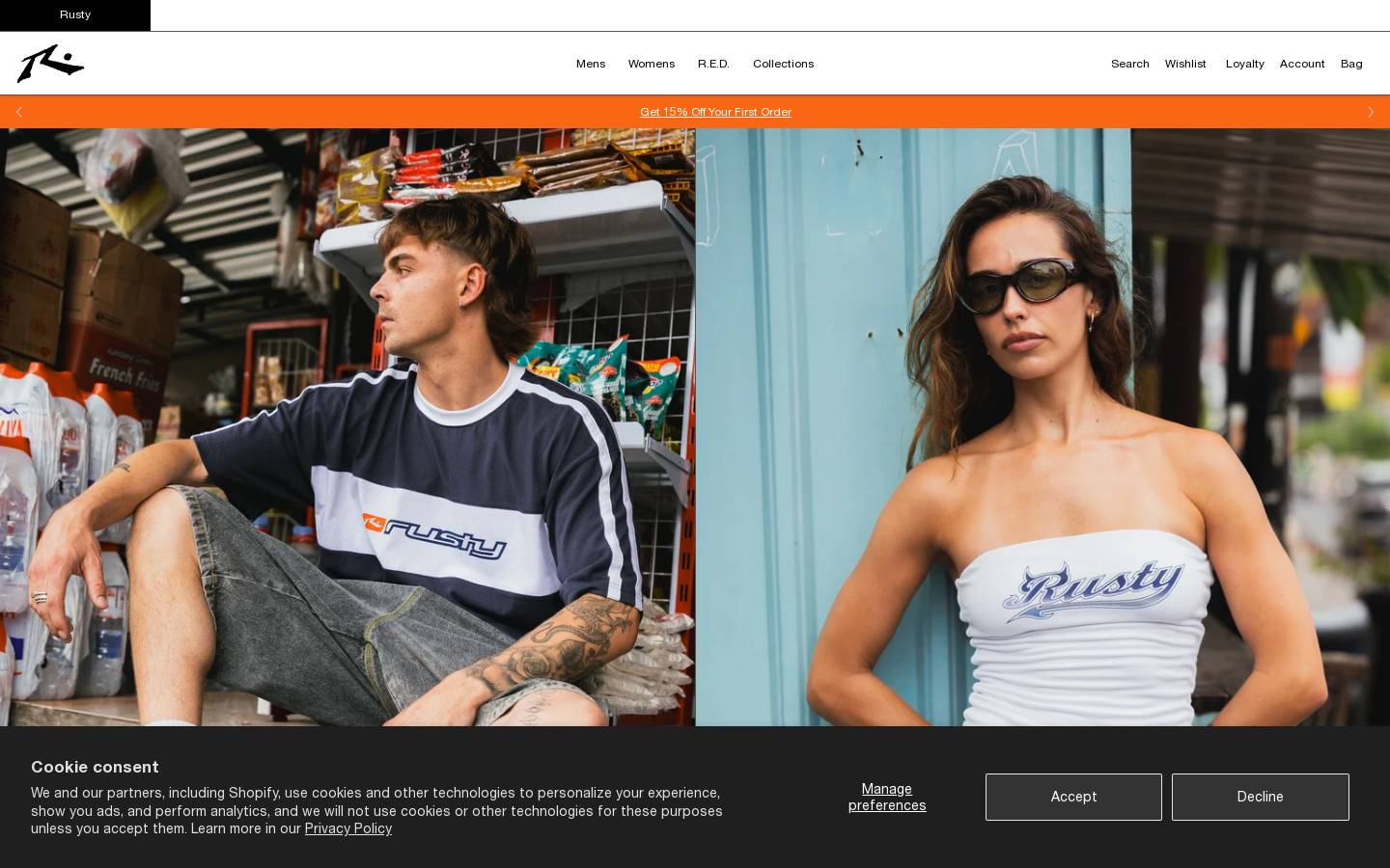 rusty.com.au homepage screenshot