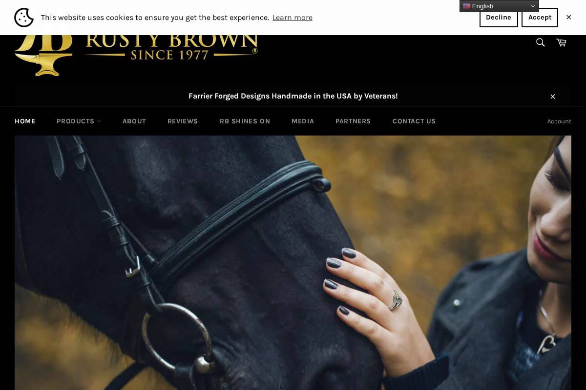 rustybrownjewelry.com homepage screenshot