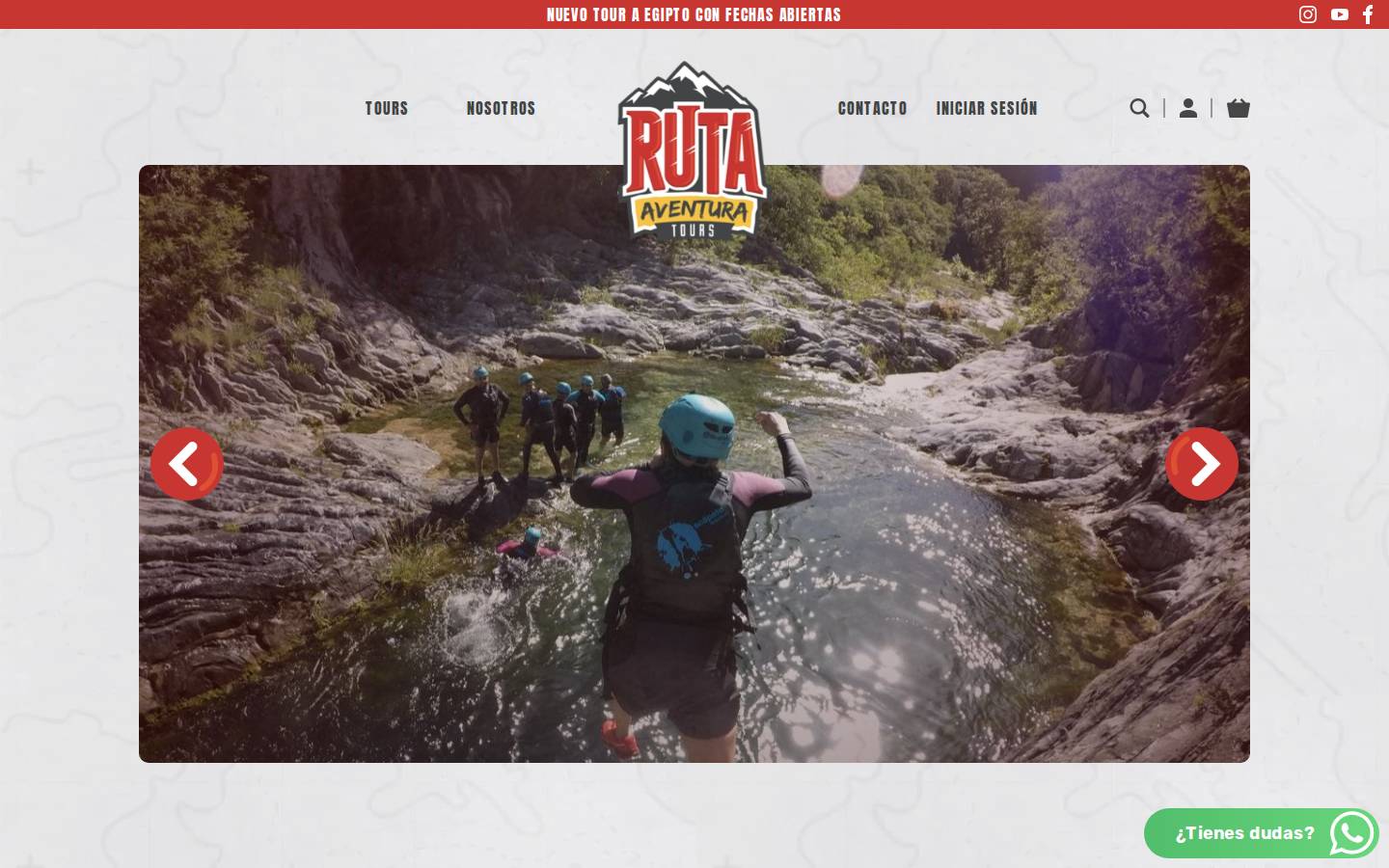 rutaaventuragdl.com homepage screenshot