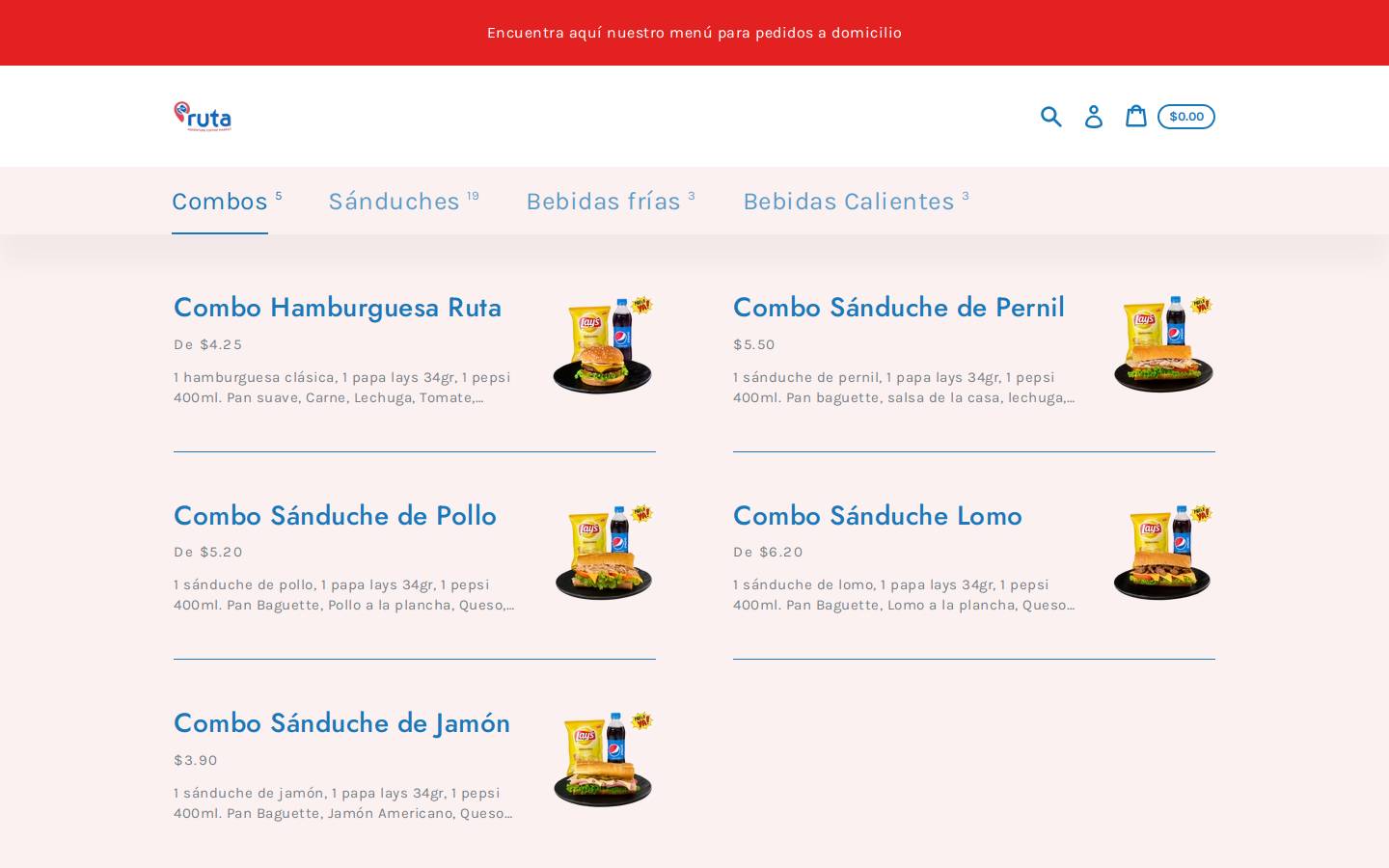 rutaminimarket.com homepage screenshot