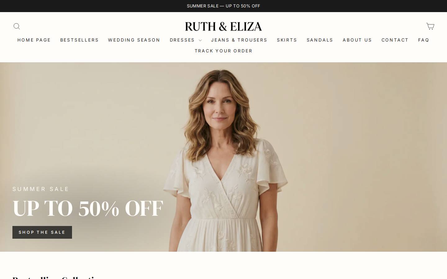Ruth Eliza homepage screenshot