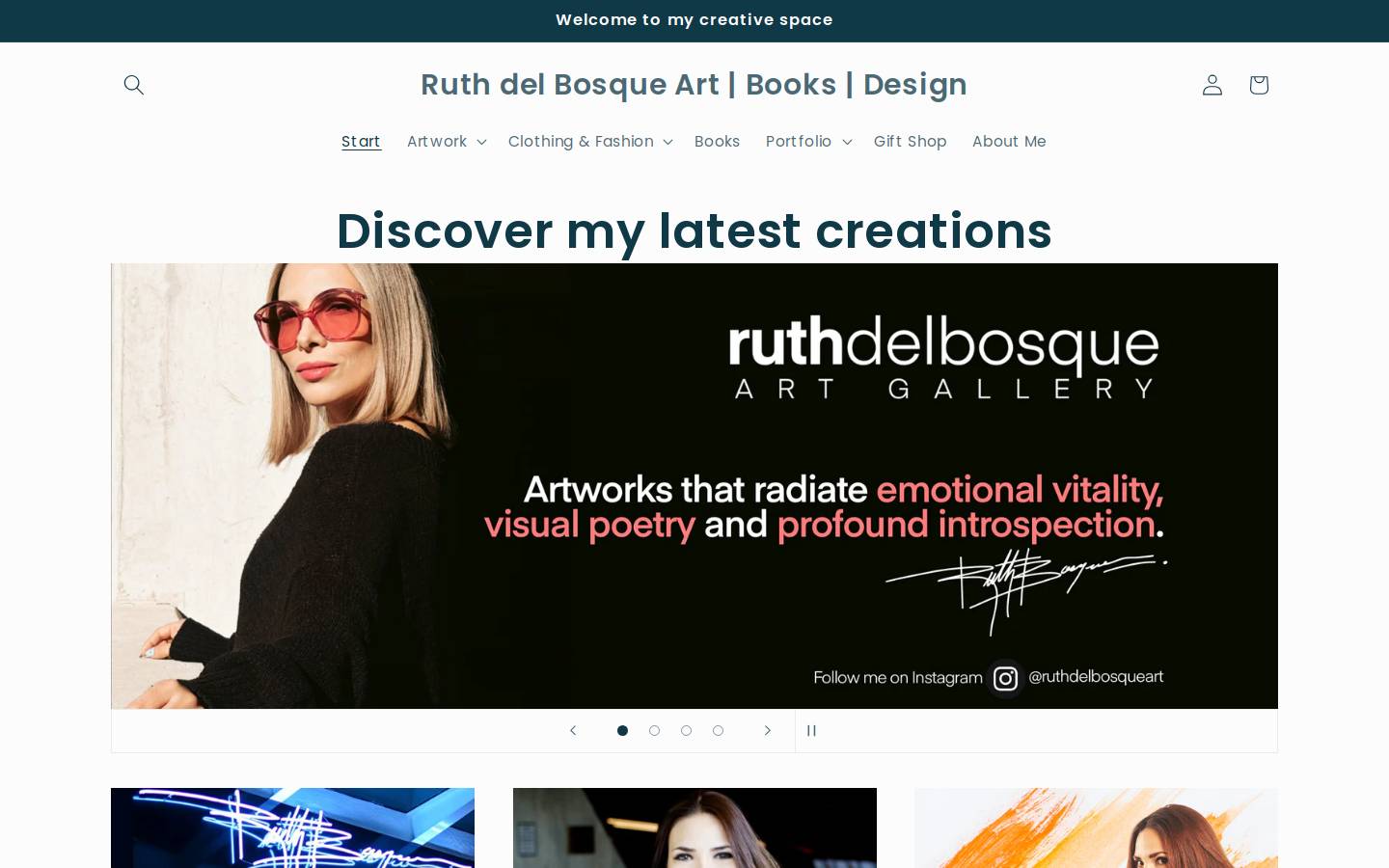 ruthdelbosque.org homepage screenshot