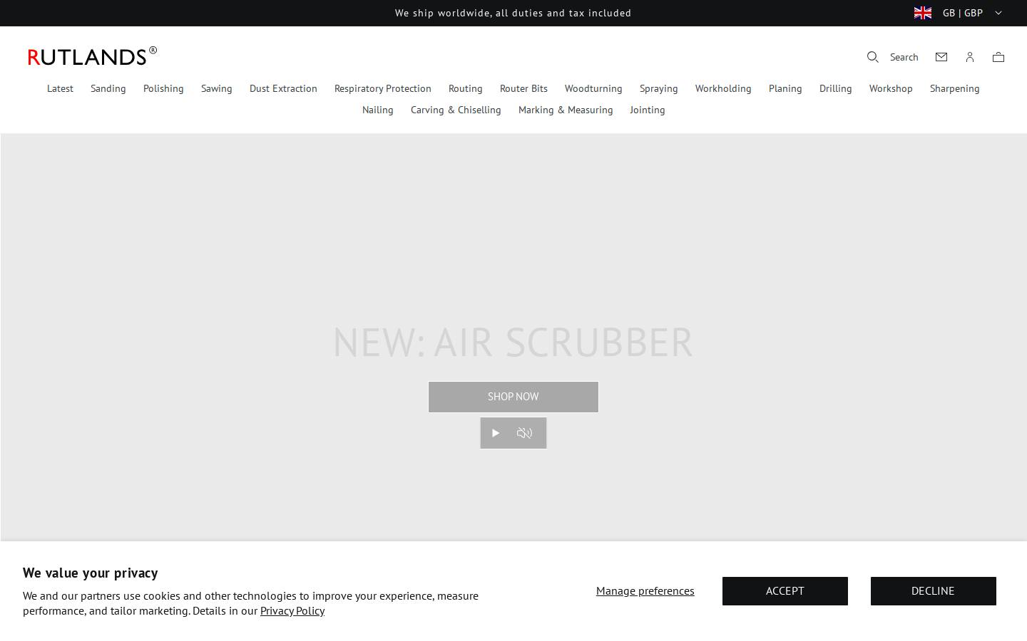 Rutlands Ltd homepage screenshot