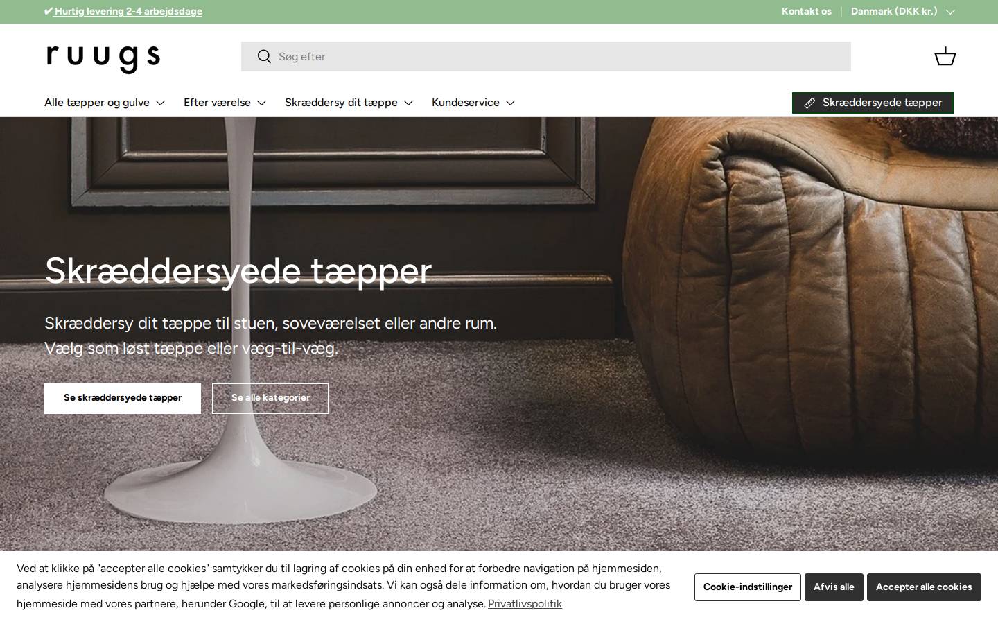 Ruugs homepage screenshot
