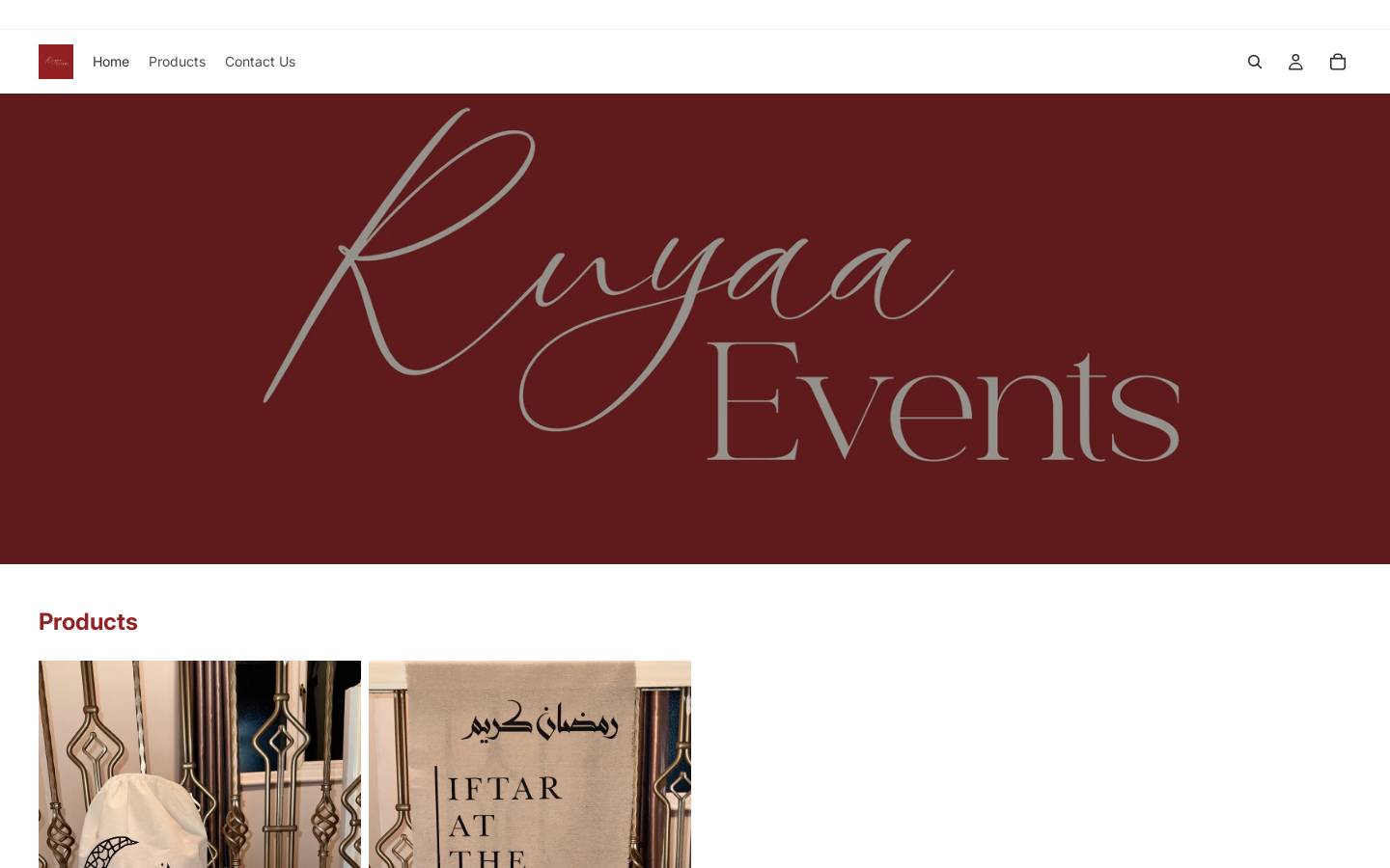 ruyaaevents.com homepage screenshot