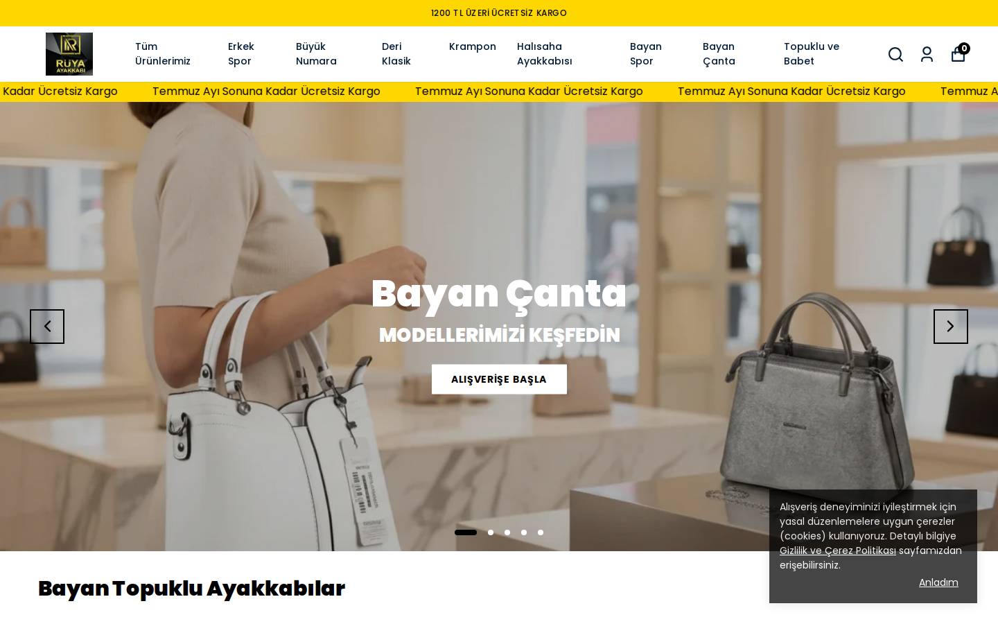 ruyaayakkabi.com homepage screenshot
