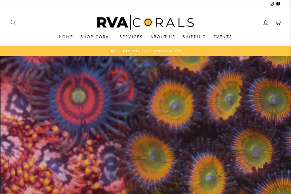 rvacorals.com homepage screenshot