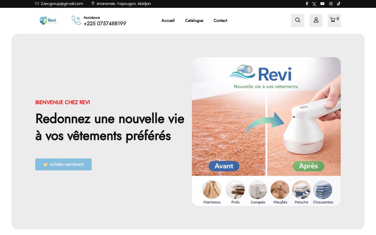 rviv.store homepage screenshot