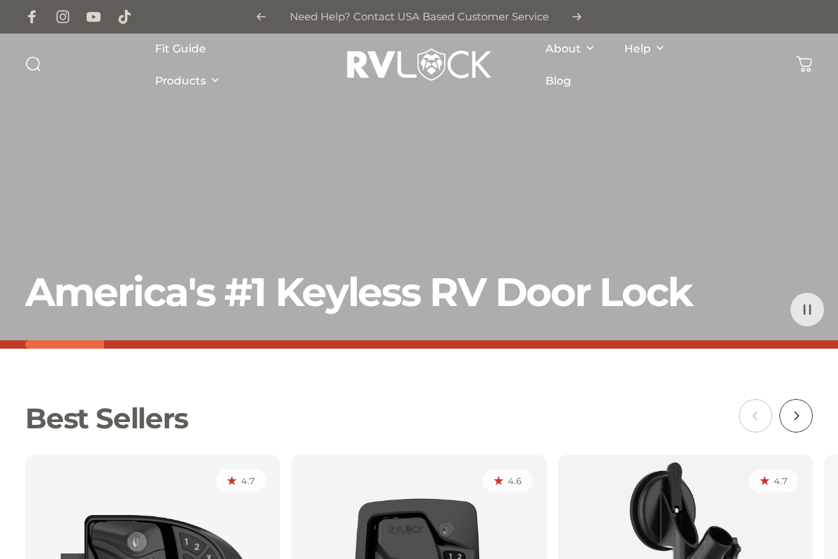 RVLock homepage screenshot