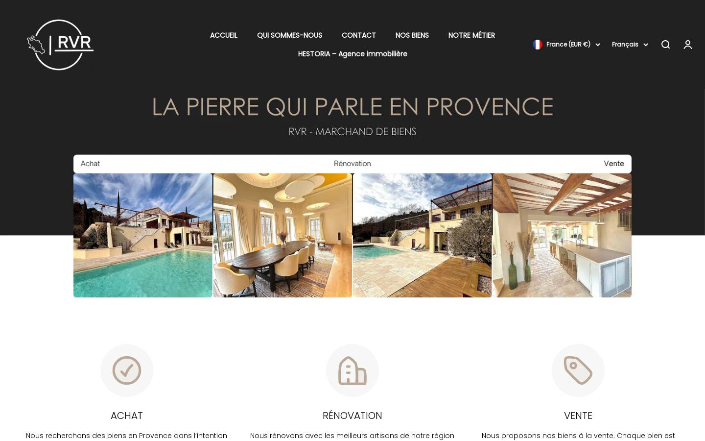 rvr-provence.com homepage screenshot