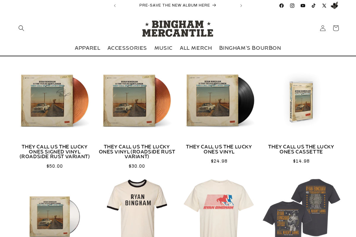 ryanbinghamstore.com homepage screenshot