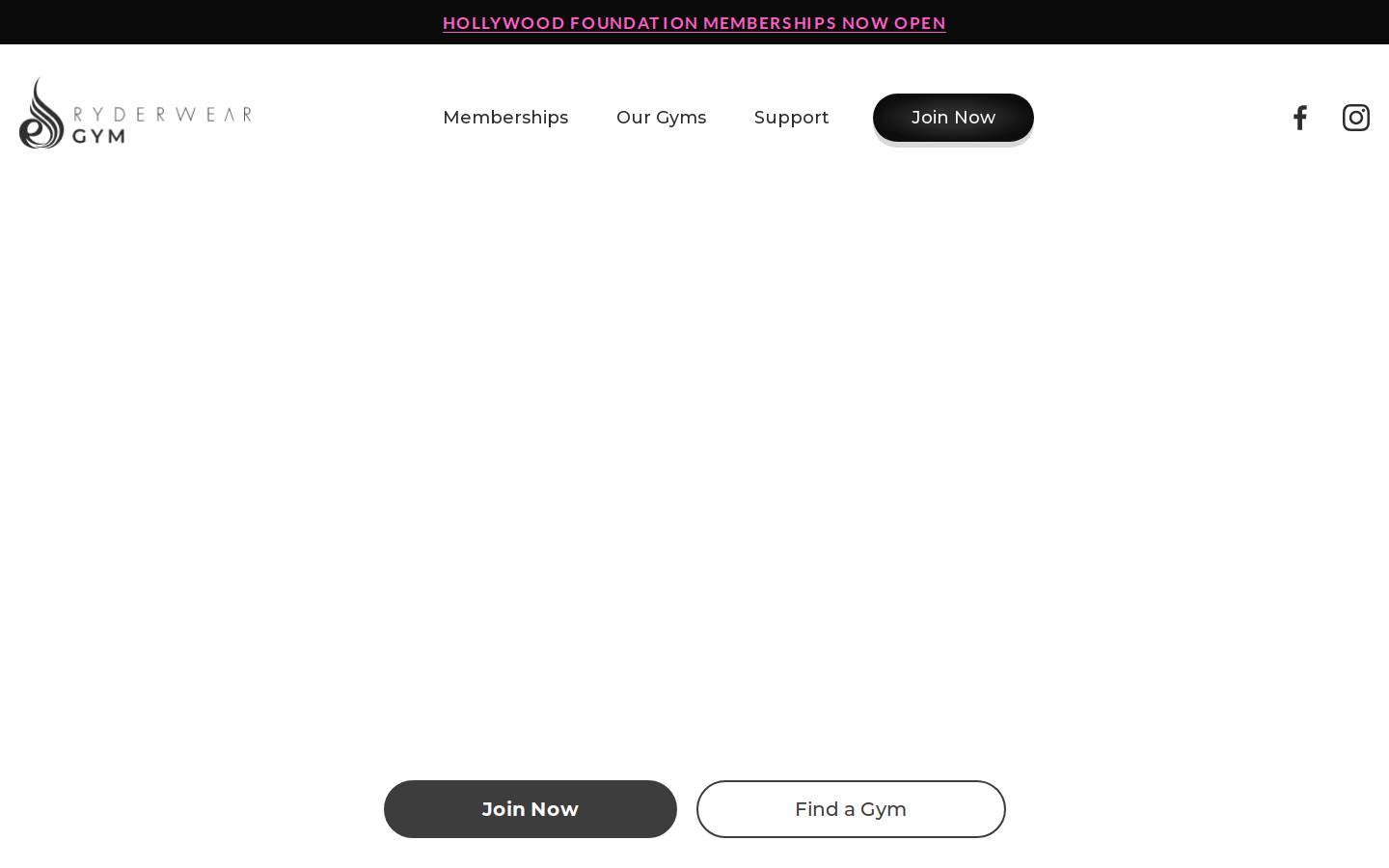 ryderweargym.com homepage screenshot