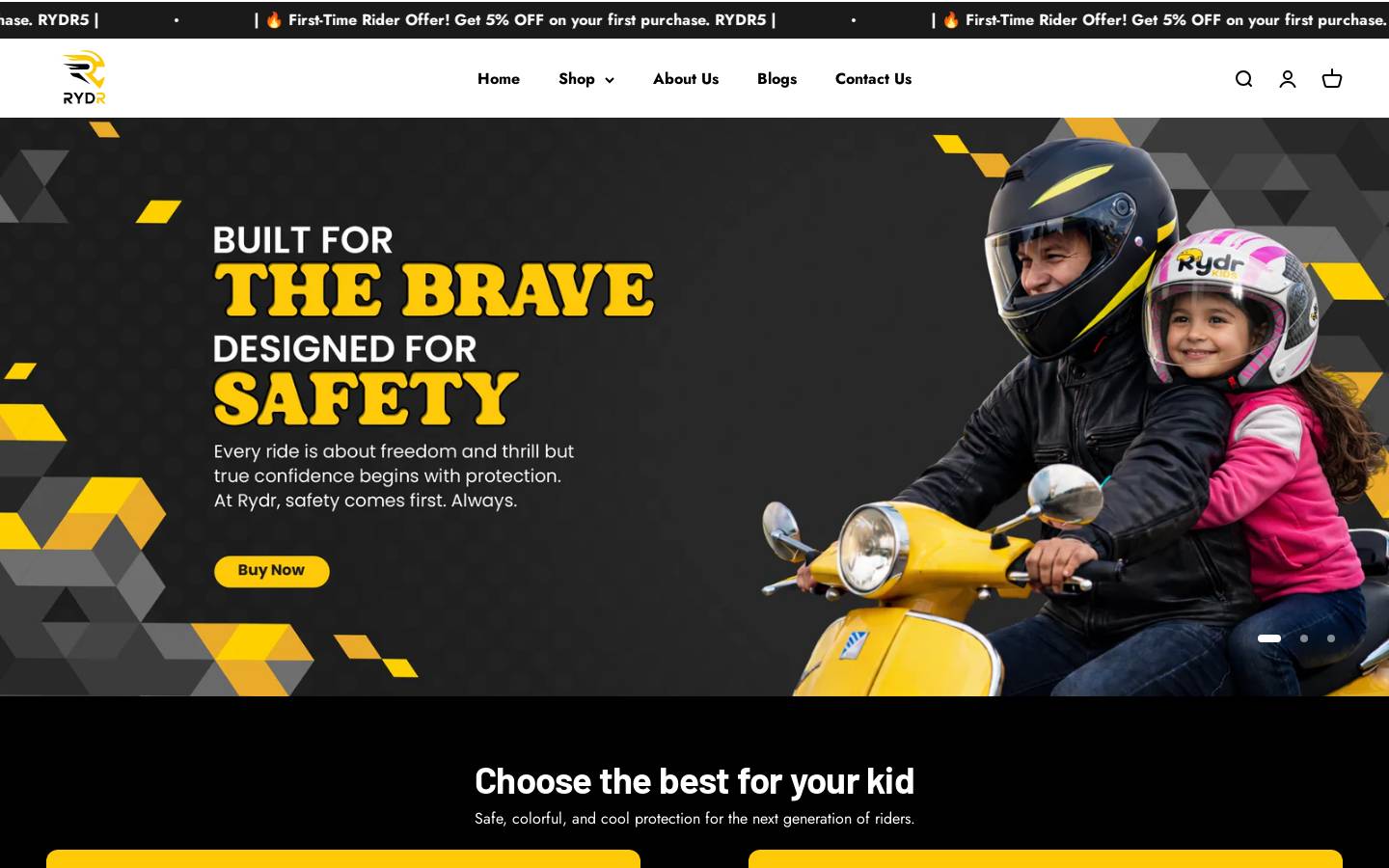rydr.one homepage screenshot