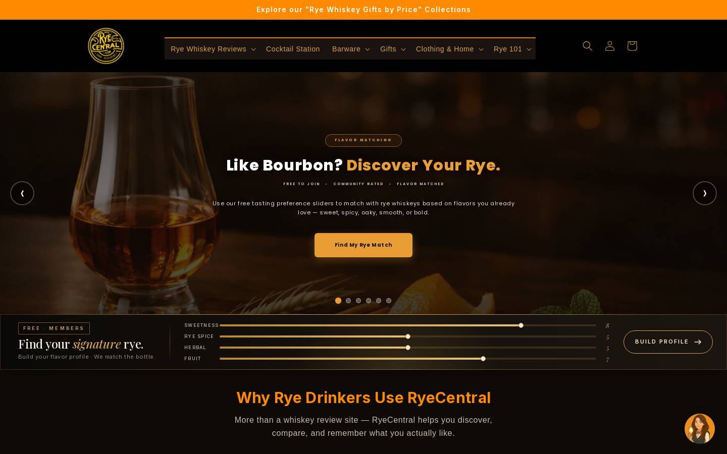 ryecentral.com homepage screenshot