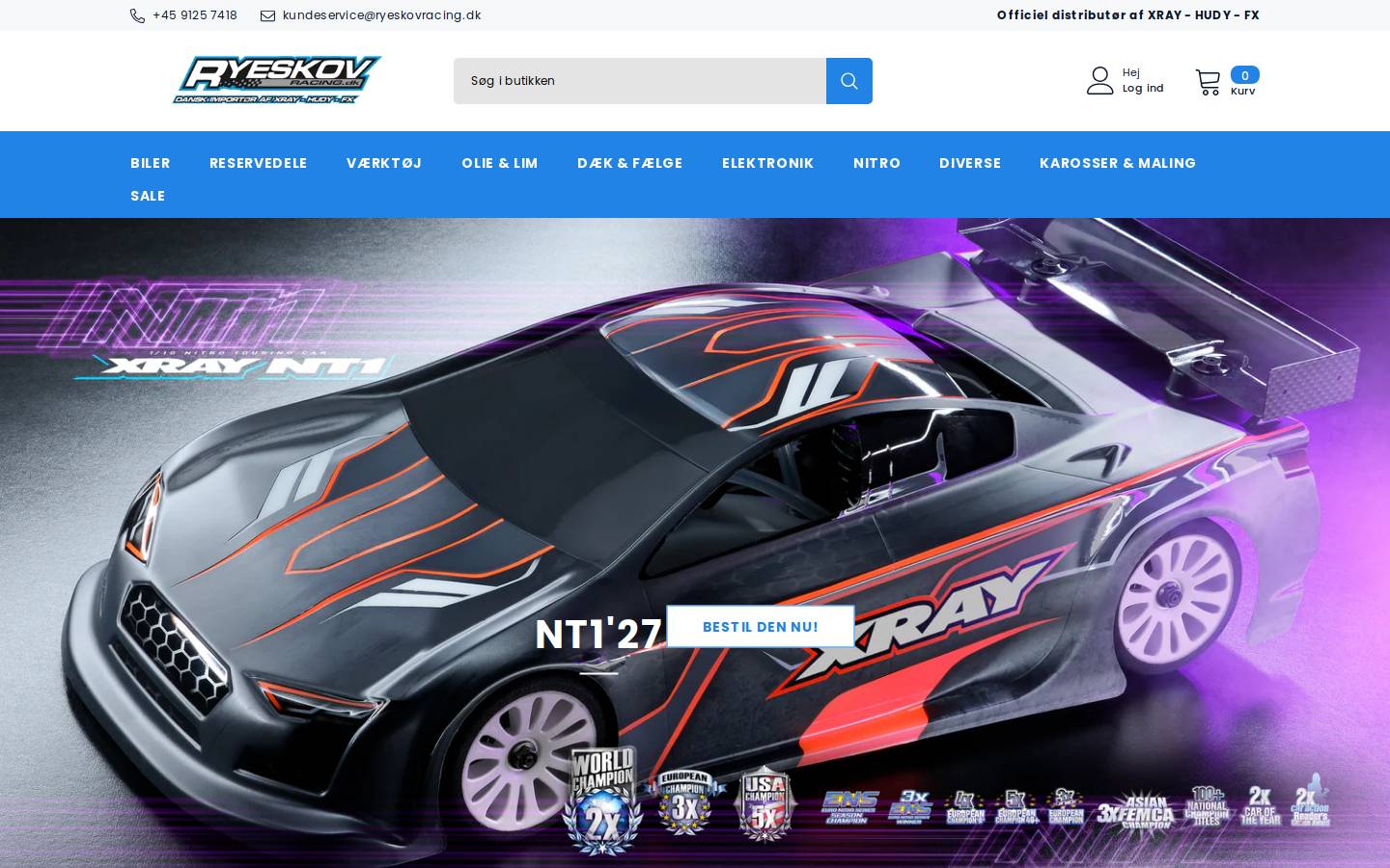 Ryeskovracing homepage screenshot