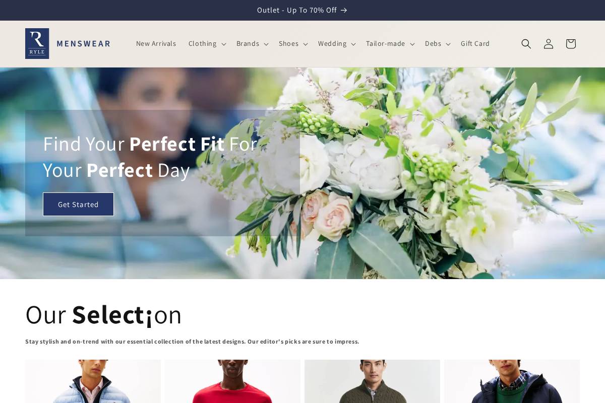 rylemenswear.com homepage screenshot