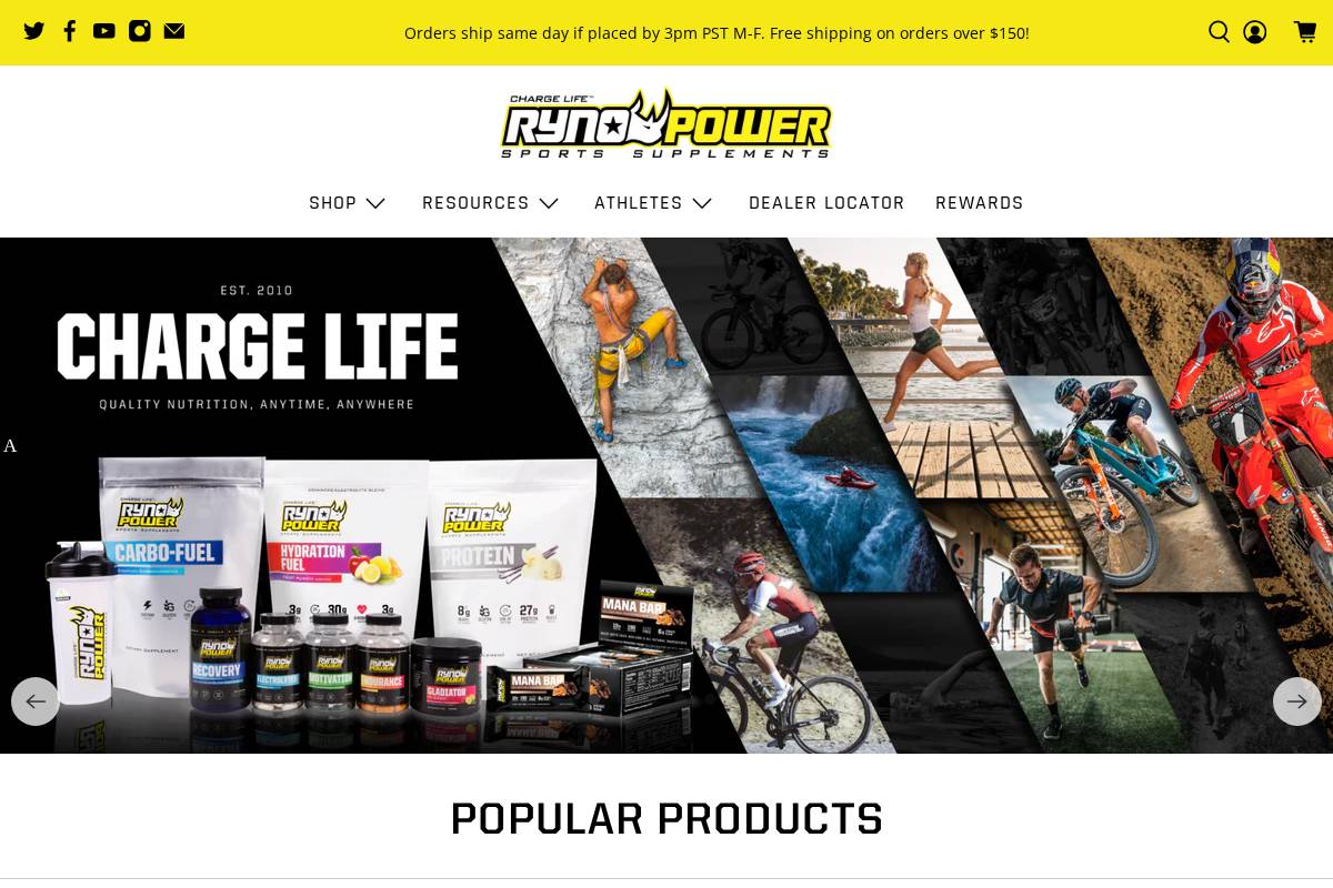 rynopower.com homepage screenshot