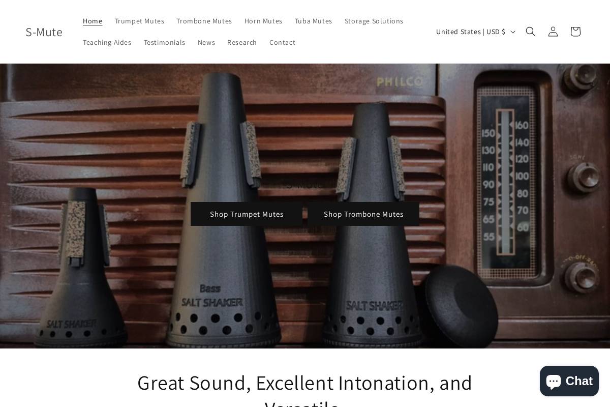 s-mute.com homepage screenshot