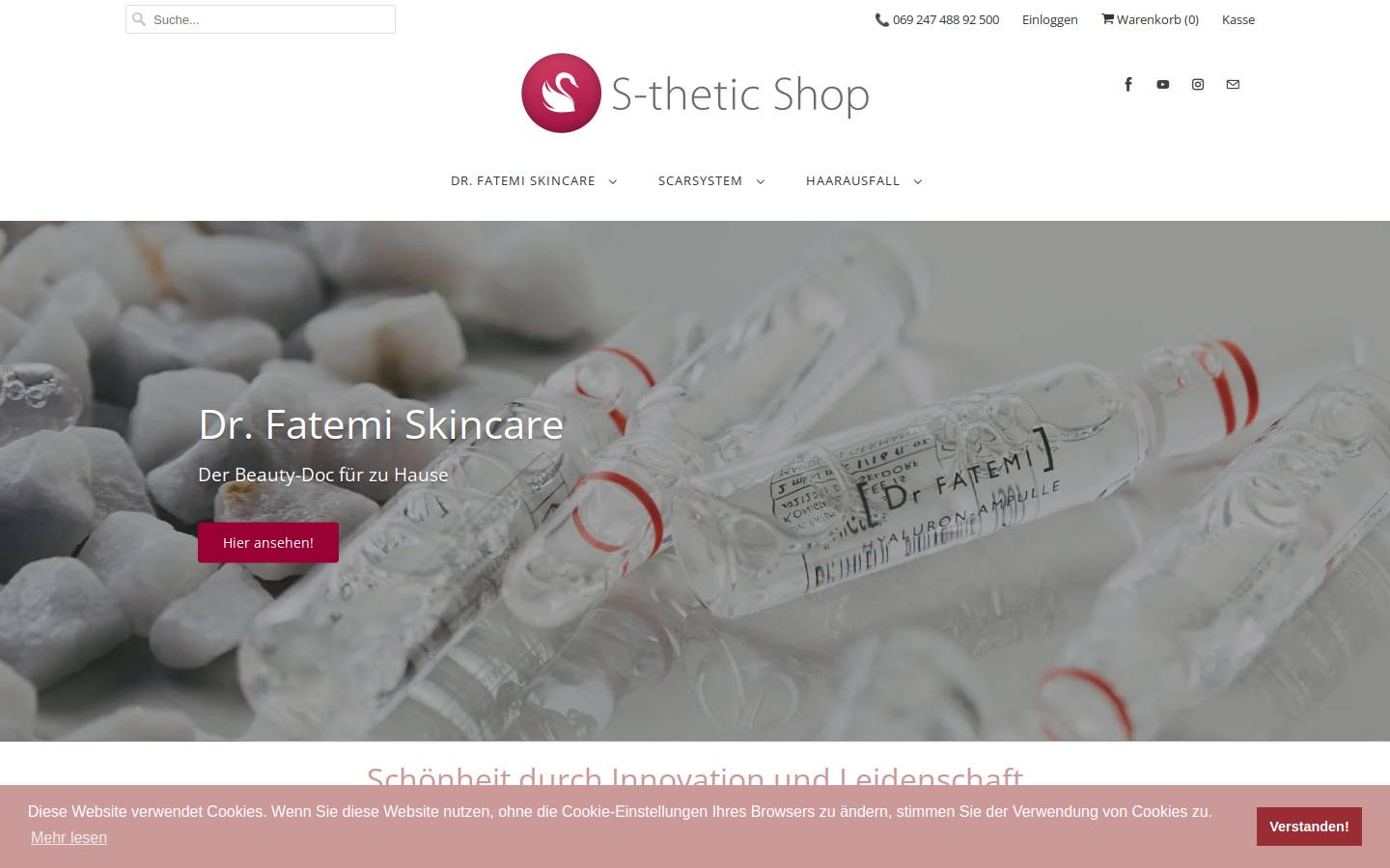 s-thetic-shop.de homepage screenshot