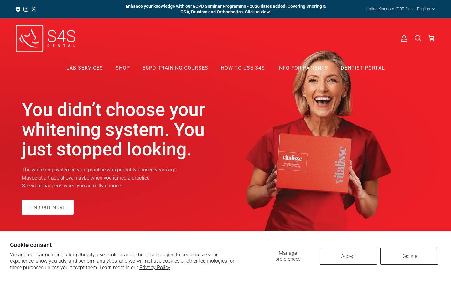 s4sdental.com homepage screenshot