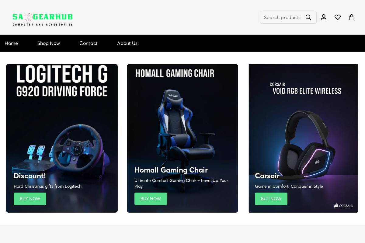 sa-gearhub.co.za homepage screenshot
