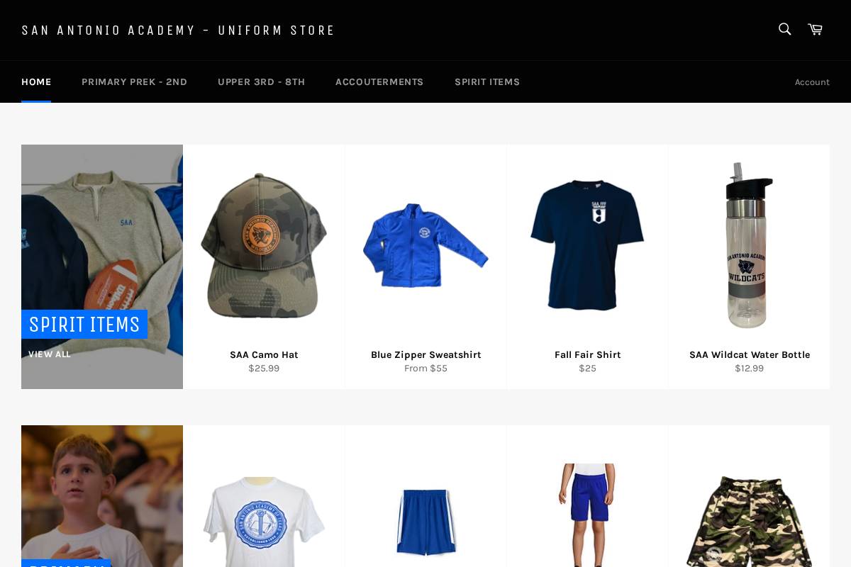 saa-store.com homepage screenshot