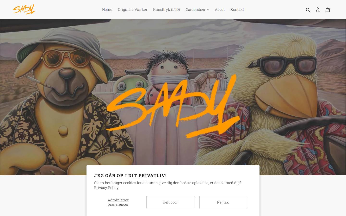 saabyart.com homepage screenshot
