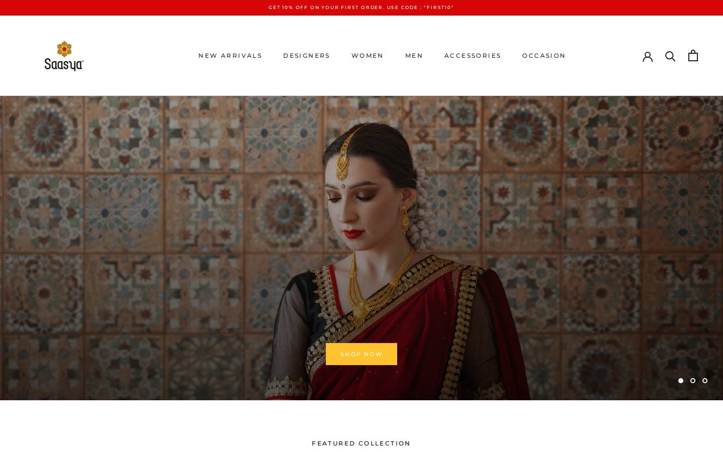 saasya.shop homepage screenshot