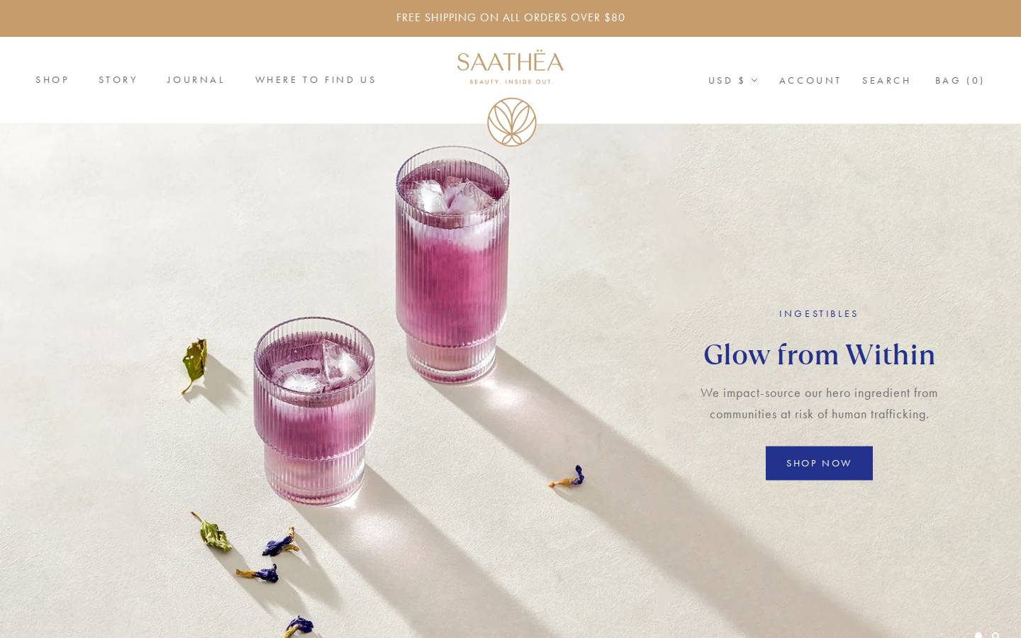 saathea.com homepage screenshot