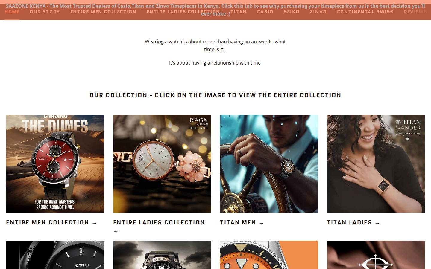saazone.com homepage screenshot