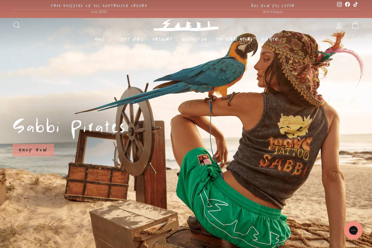 sabbi.com.au homepage screenshot