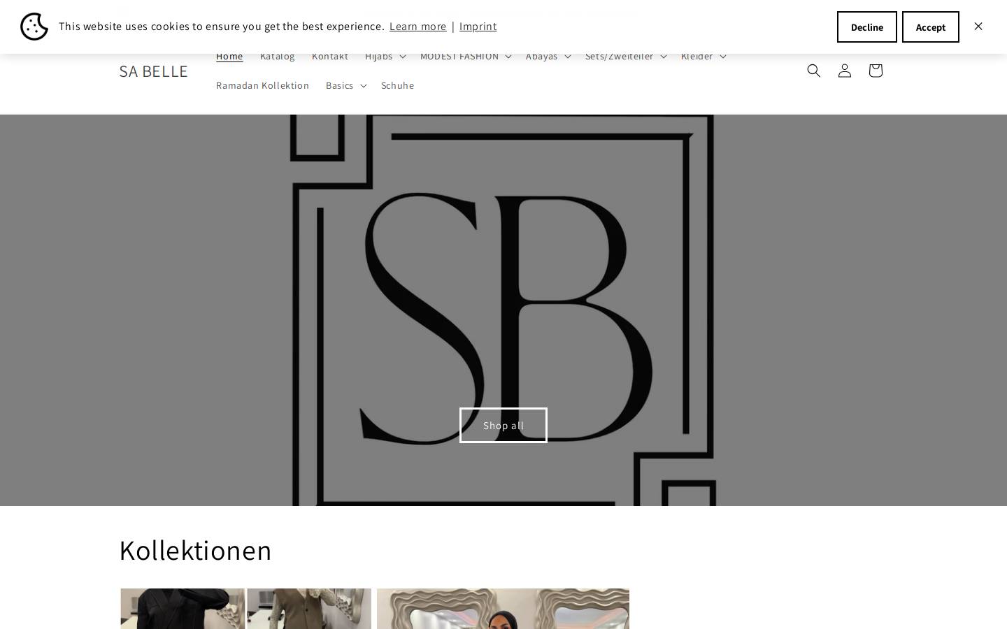 sabelle.de homepage screenshot