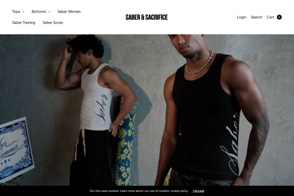 saberandsacrifice.com homepage screenshot