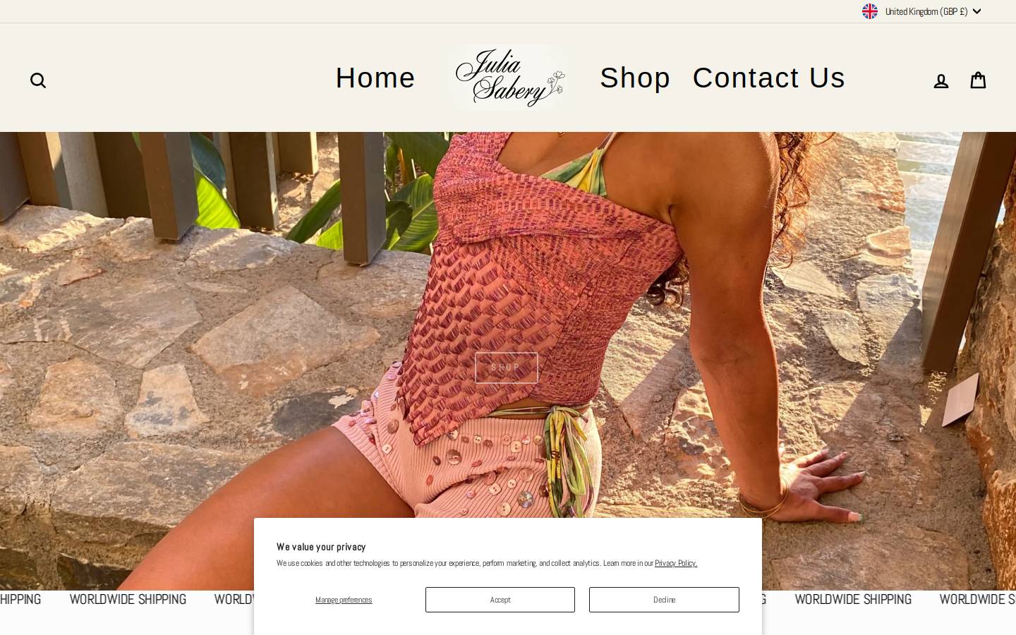 sabery.co homepage screenshot