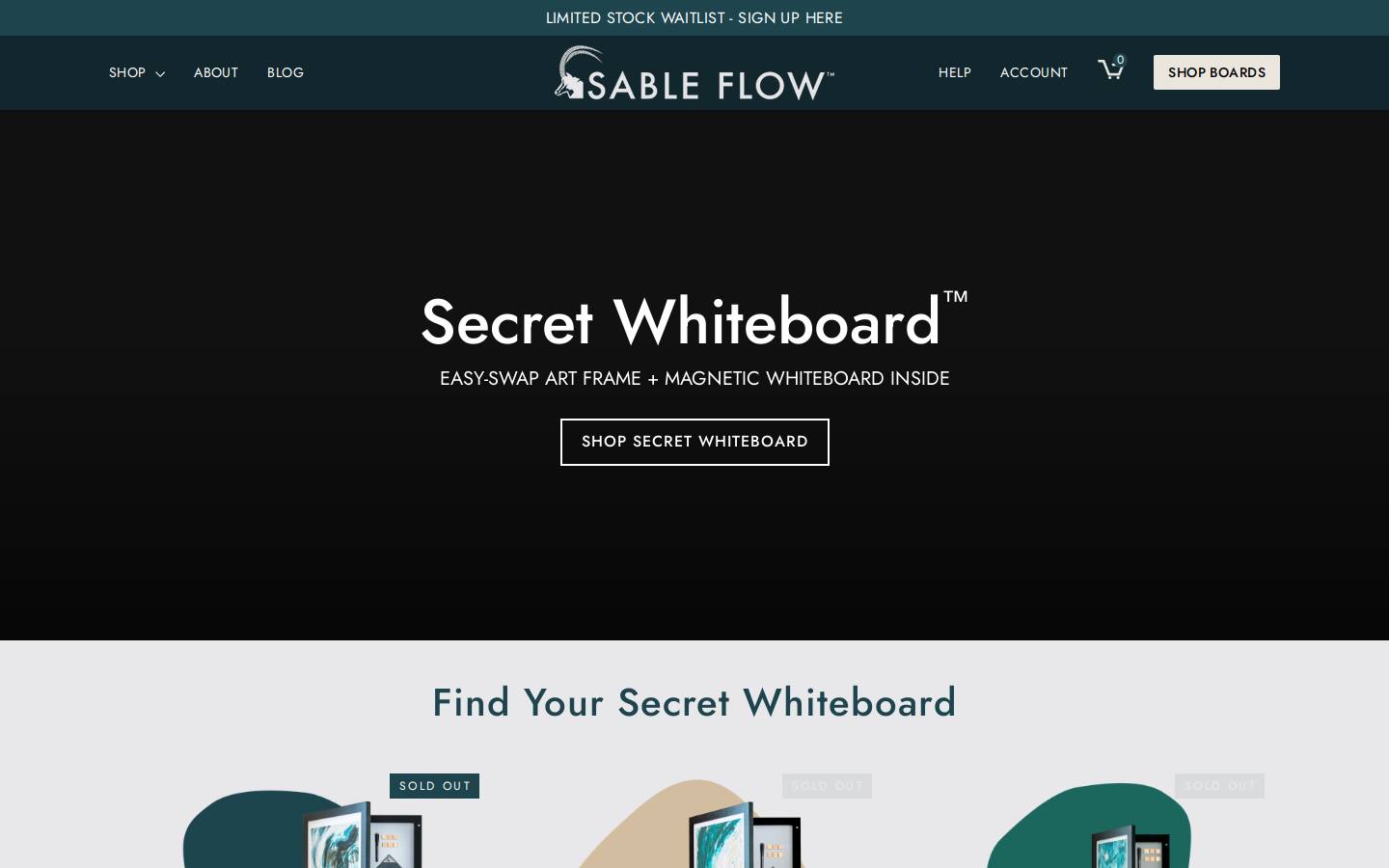 sableflow.com homepage screenshot