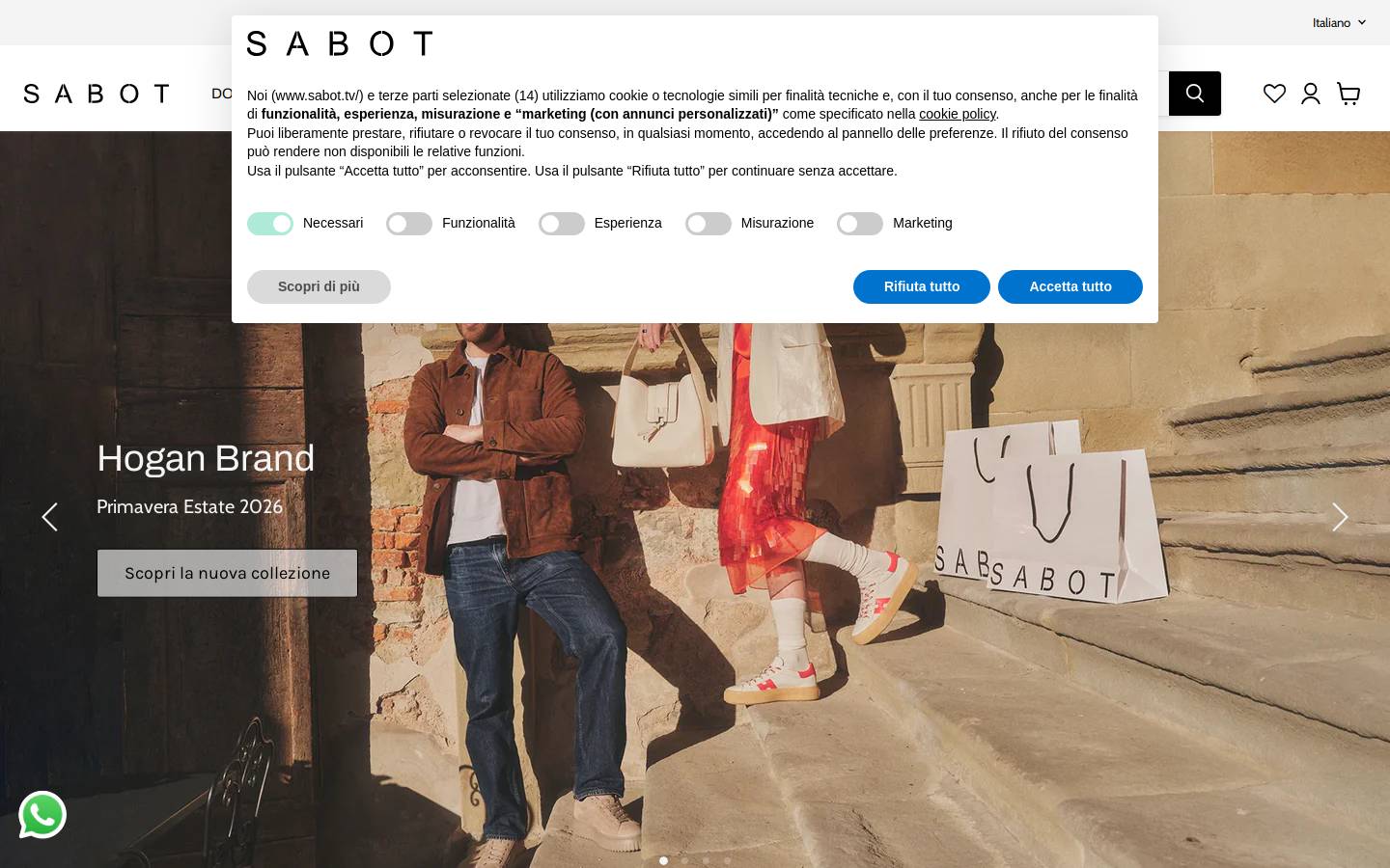 Sabot homepage screenshot