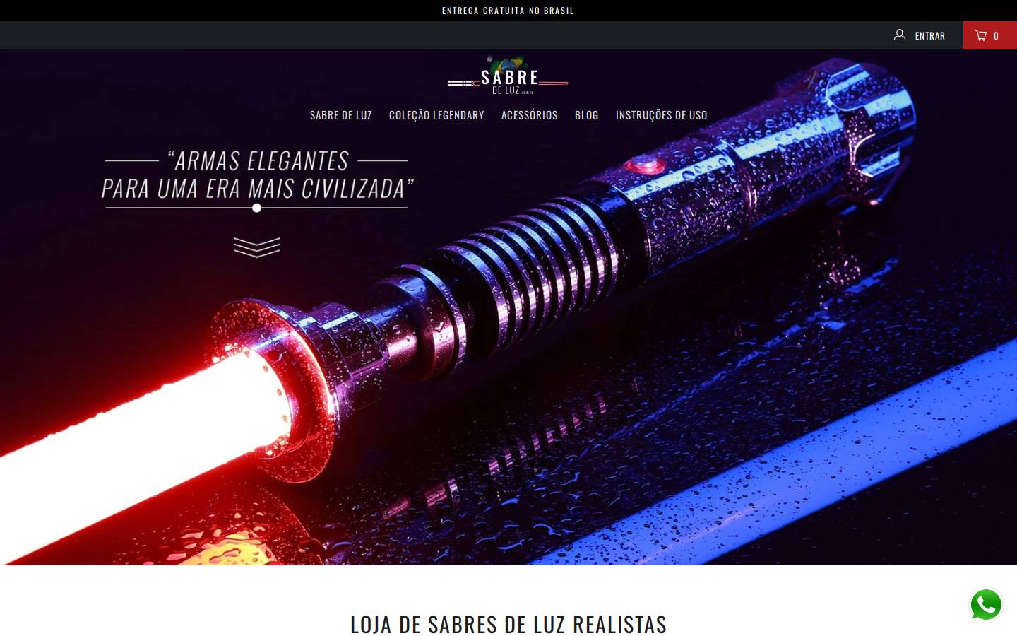 sabredeluz.com.br homepage screenshot